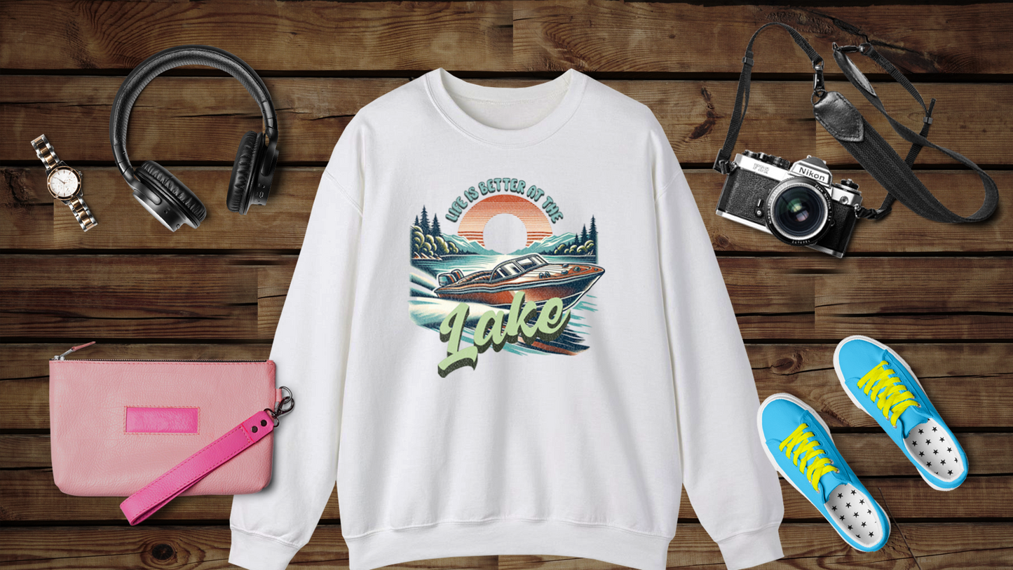 Life is Better at the Lake - Unisex Heavy Blend™ Crewneck Sweatshirt