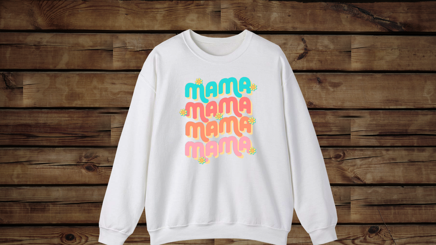 Mama Retro - Unisex Heavy Blend™ Crewneck Sweatshirt