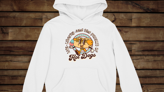 Life, Liberty, and the Pursuit of Hot Dogs - Unisex Heavy Blend™ Hooded Sweatshirt