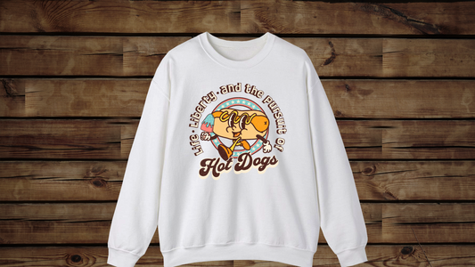 Life, Liberty, and the Pursuit of Hot Dogs - Unisex Heavy Blend™ Crewneck Sweatshirt