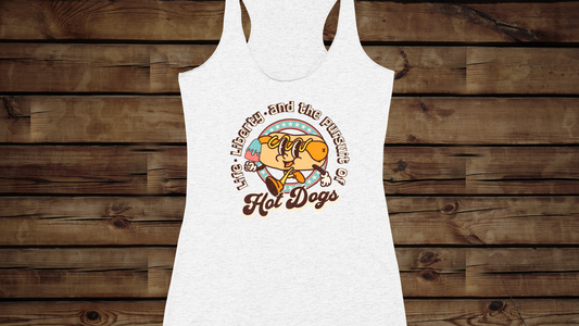 Life, Liberty, and the Pursuit of Hot Dogs - Women's Ideal Racerback Tank