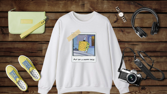 Put on a Happy Face - Unisex Heavy Blend™ Crewneck Sweatshirt