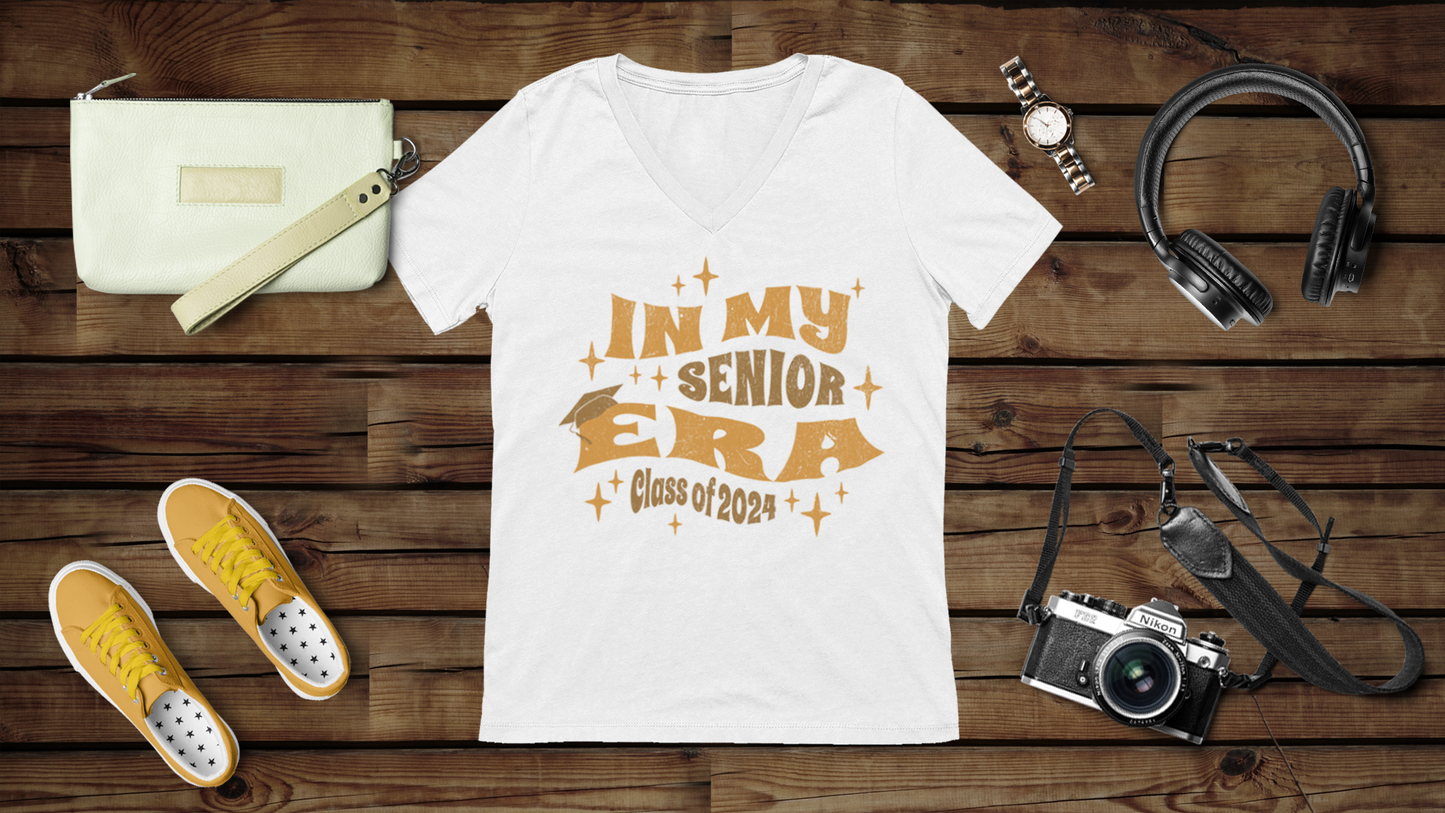 In My Senior Era - Unisex Jersey Short Sleeve V-Neck Tee