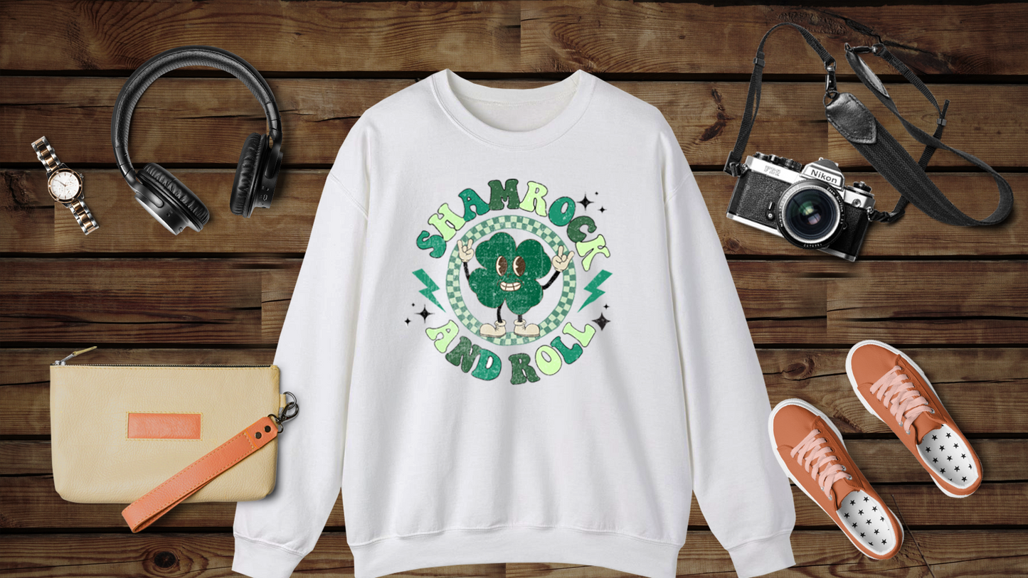 Shamrock and Roll - Unisex Heavy Blend™ Crewneck Sweatshirt