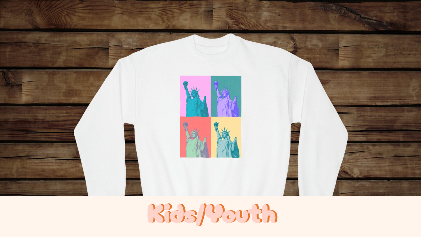 Statue of Liberty - Youth Crewneck Sweatshirt