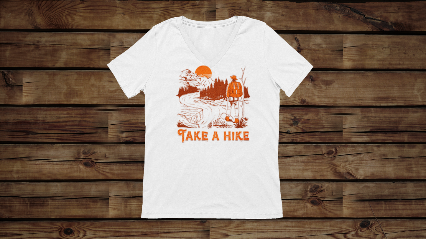 Take a Hike - Unisex Jersey Short Sleeve V-Neck Tee