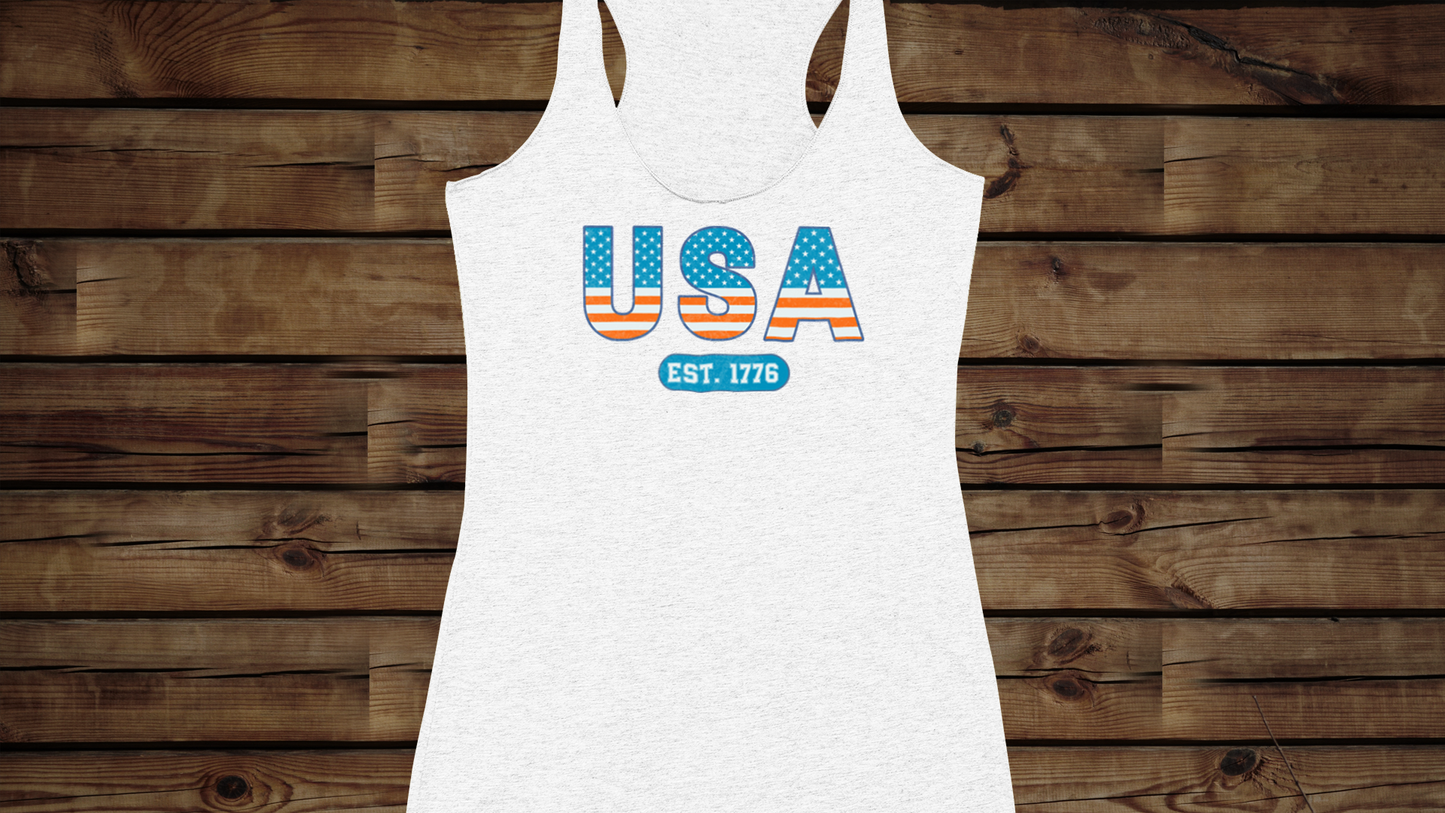 Vintage USA - Women's Ideal Racerback Tank