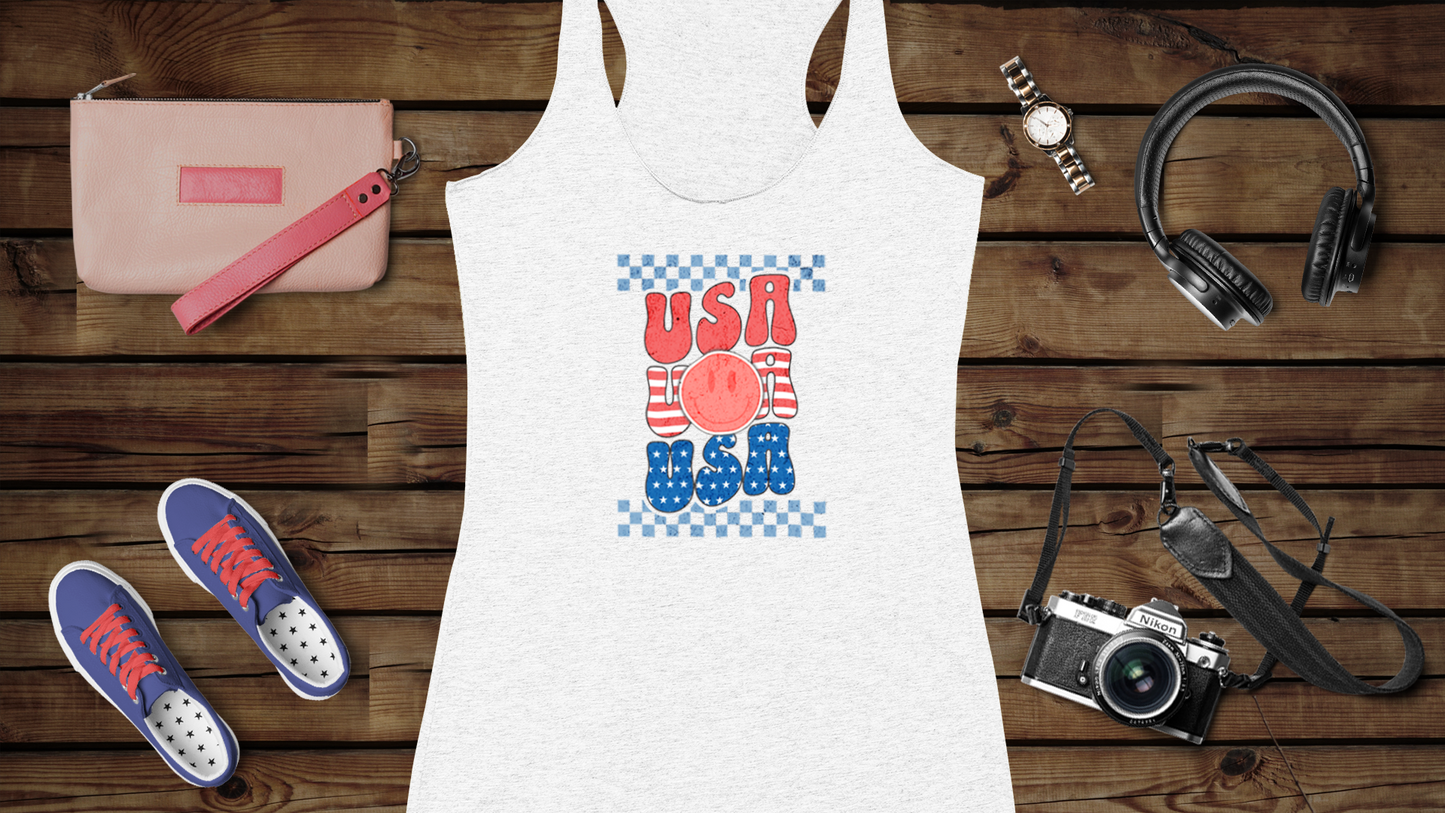 USA USA USA - Women's Ideal Racerback Tank