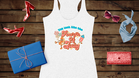 You Look Like the Fourth of July - Women's Ideal Racerback Tank
