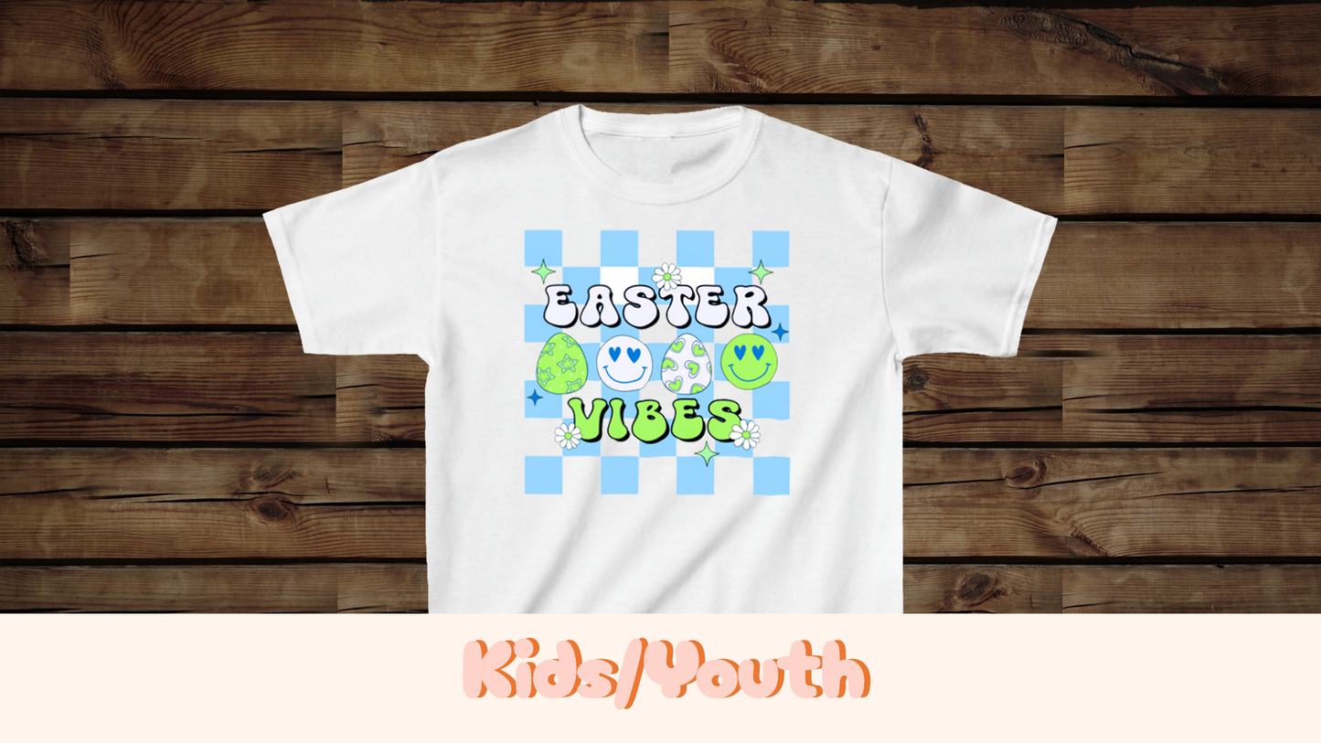 Easter Vibes Blue - Kids Heavy Cotton™ Tee