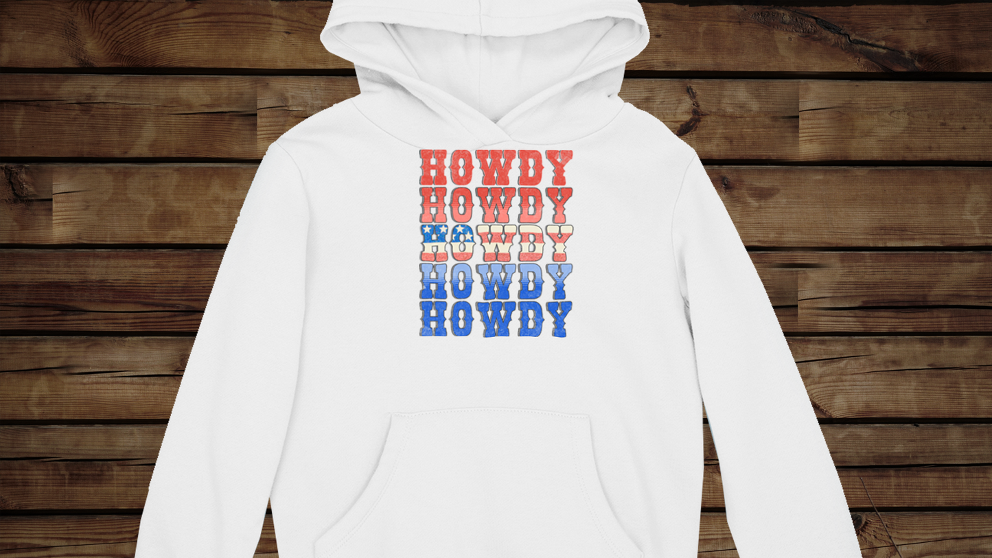 Howdy Fouth of July - Unisex Heavy Blend™ Hooded Sweatshirt