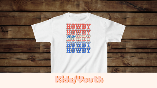 Howdy Fouth of July - Kids Heavy Cotton™ Tee