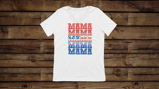 American Mama - Unisex Jersey Short Sleeve V-Neck Tee