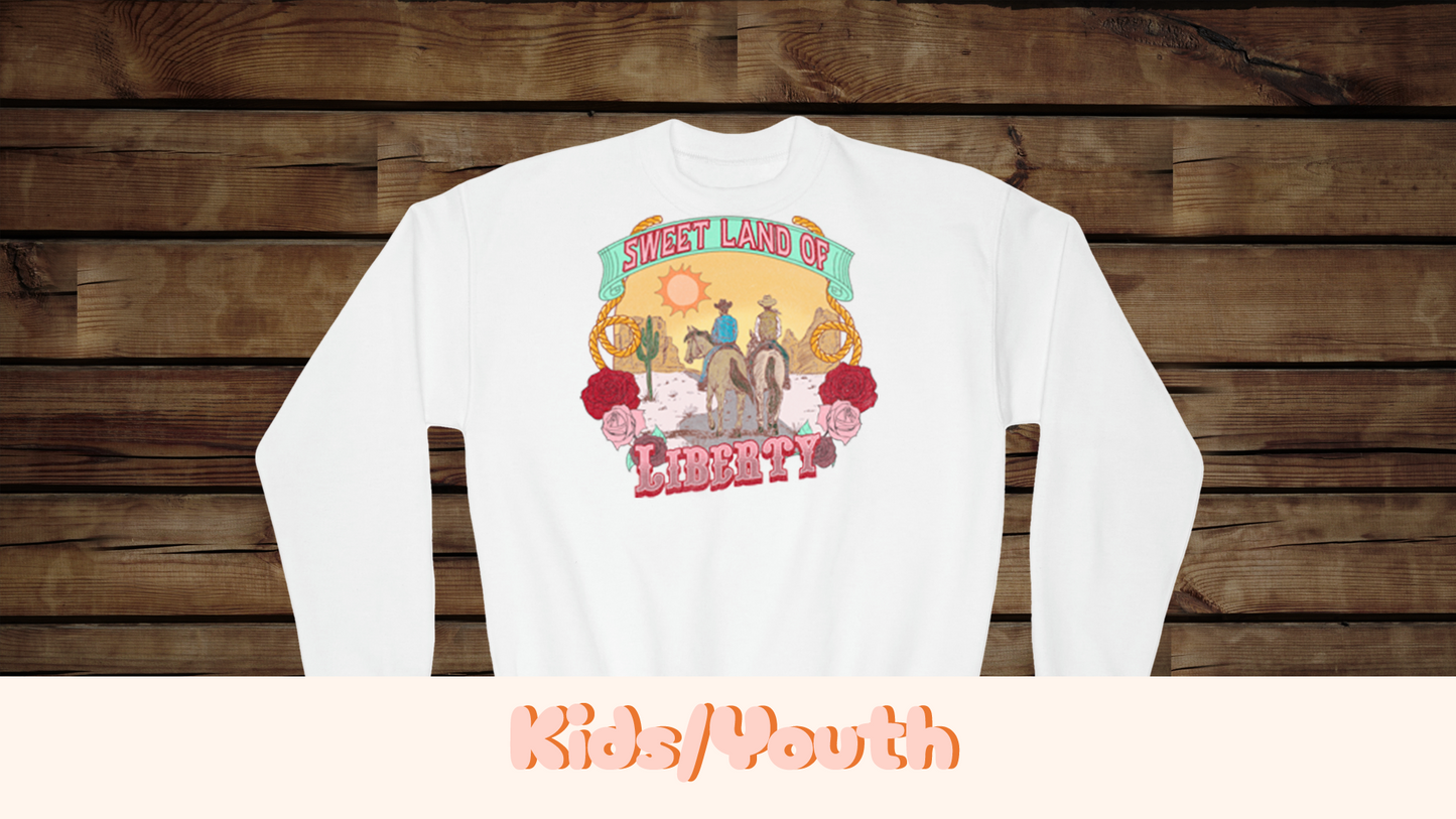 Sweet Land of Liberty - Youth Crewneck Sweatshirt