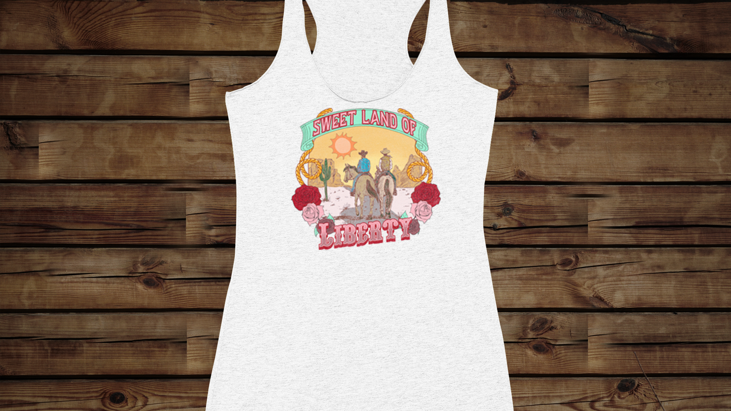 Sweet Land of Liberty - Women's Ideal Racerback Tank