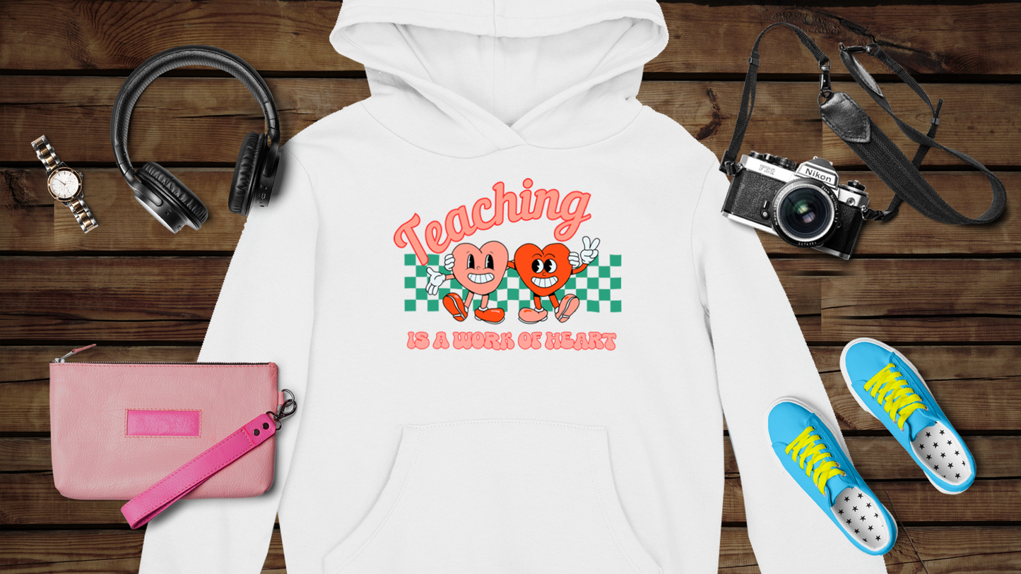 Teaching is a Work of Heart - Unisex Heavy Blend™ Hooded Sweatshirt
